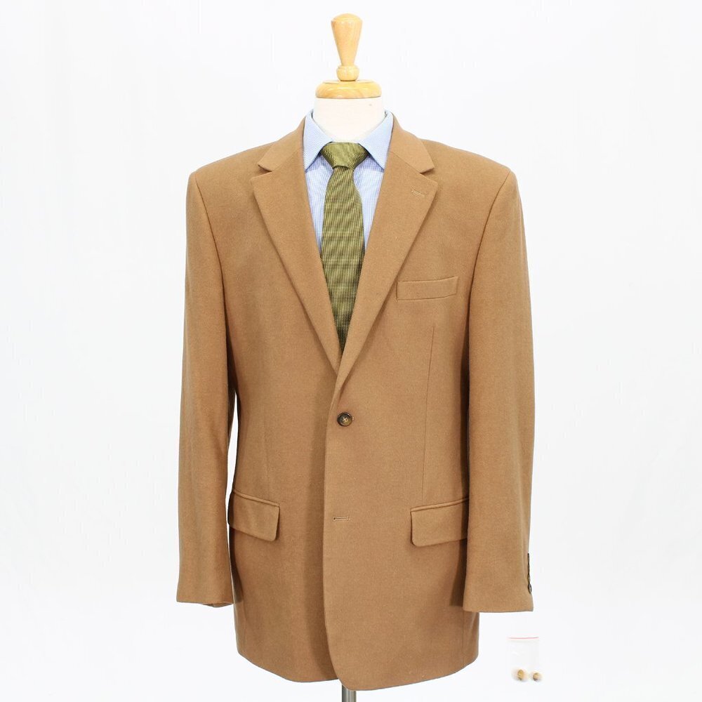 Club Room 42L Brown Solid 2-Button Sport Coat Blazer Jacket B664